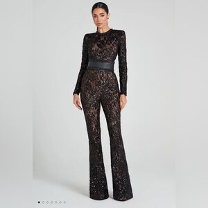 Nadine Merabi Bella Black Jumpsuit